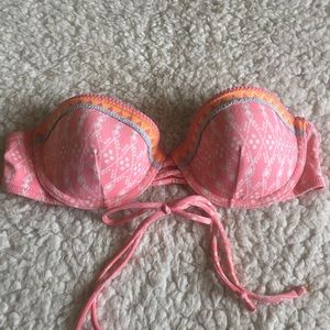 Victoria's Secret Strapless Bikini Top Aztec Print